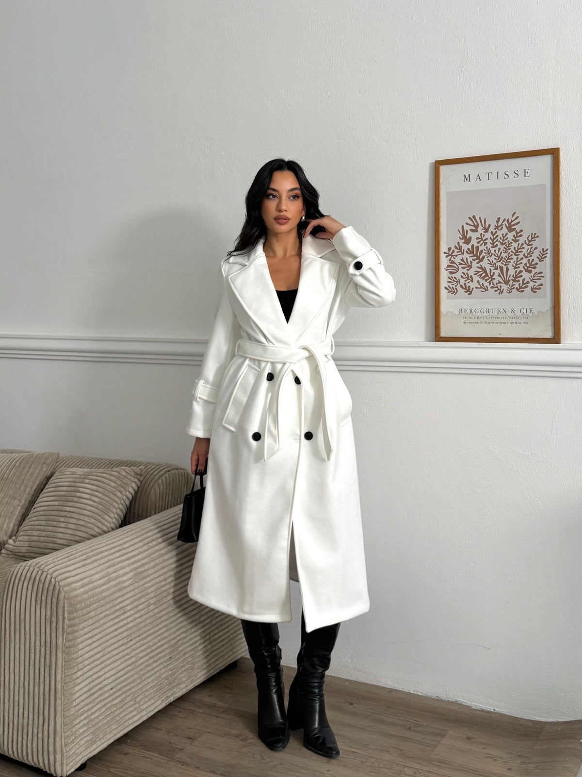 Kemerli Kırpık Kaban - 4 Renk Premium Kaban