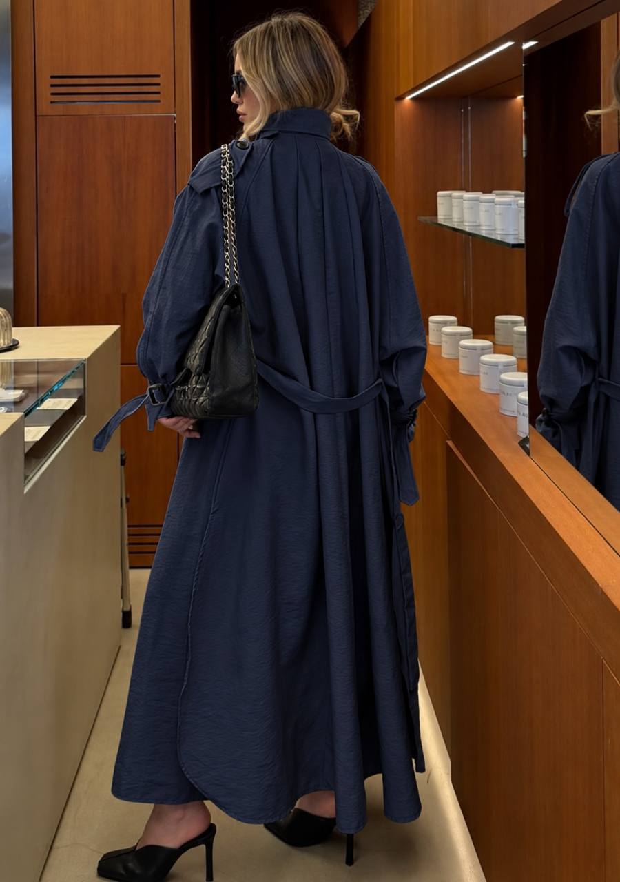Kemerli Uzun Trençkot - Oversize Kadın Trench Coat