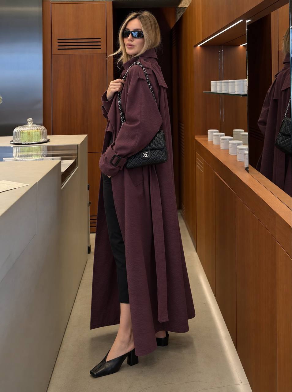 Kemerli Uzun Trençkot - Oversize Kadın Trench Coat