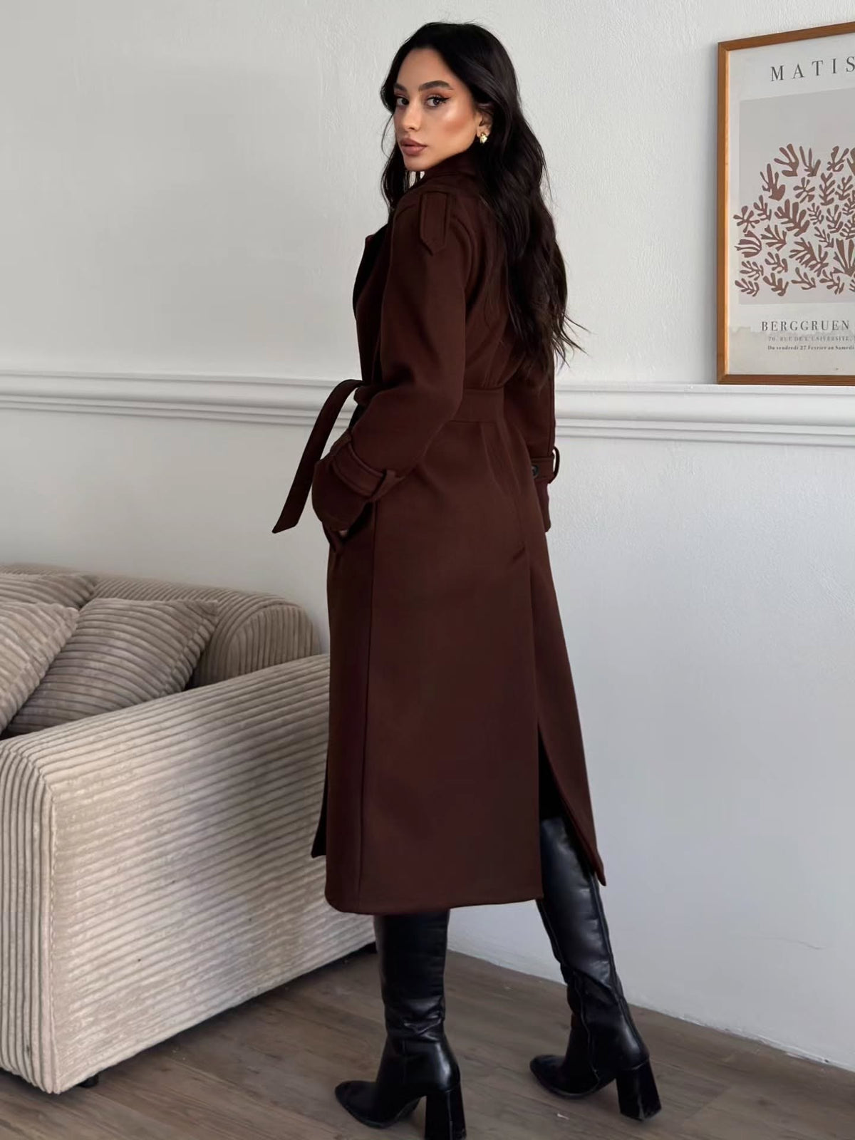 Kemerli Kırpık Kaban - 4 Renk Premium Kaban
