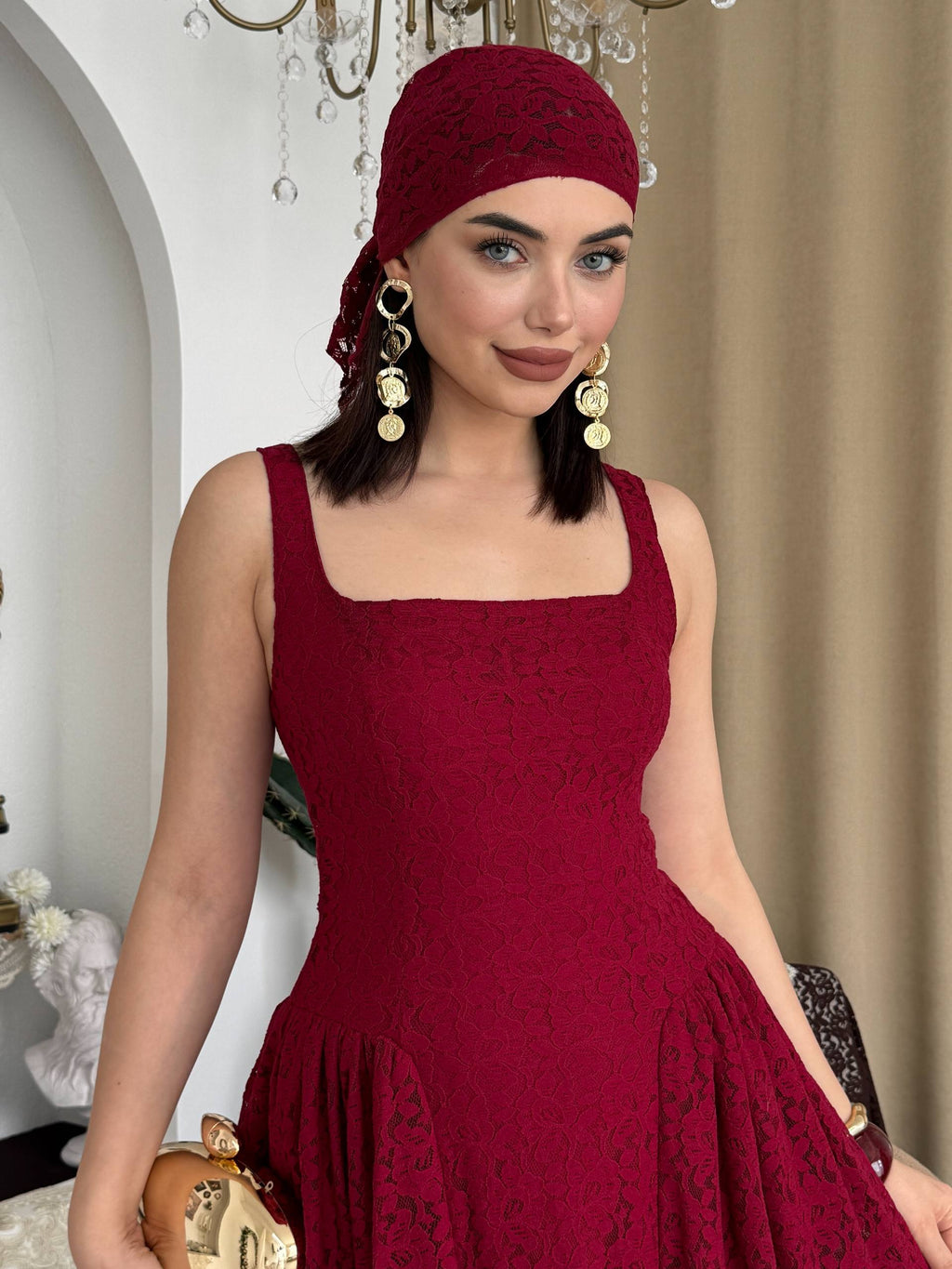 Dantel Uzun Elbise