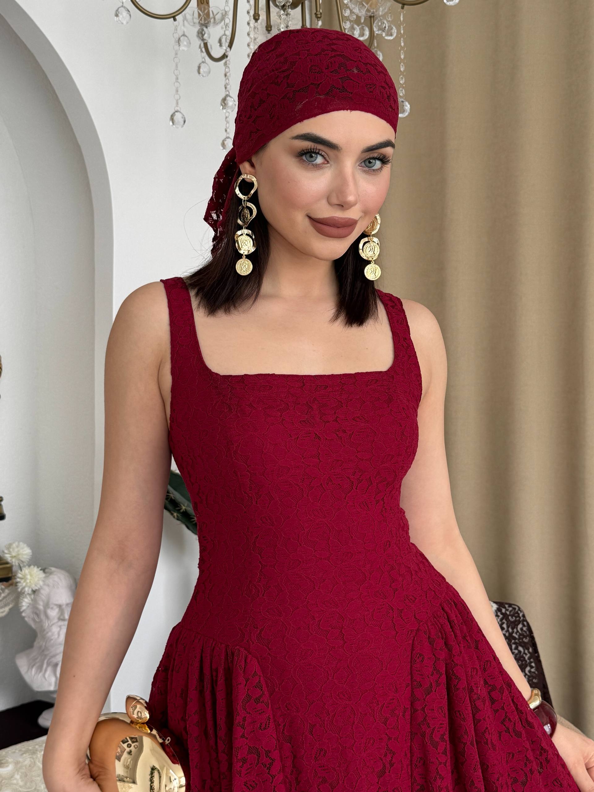 Dantel Uzun Elbise