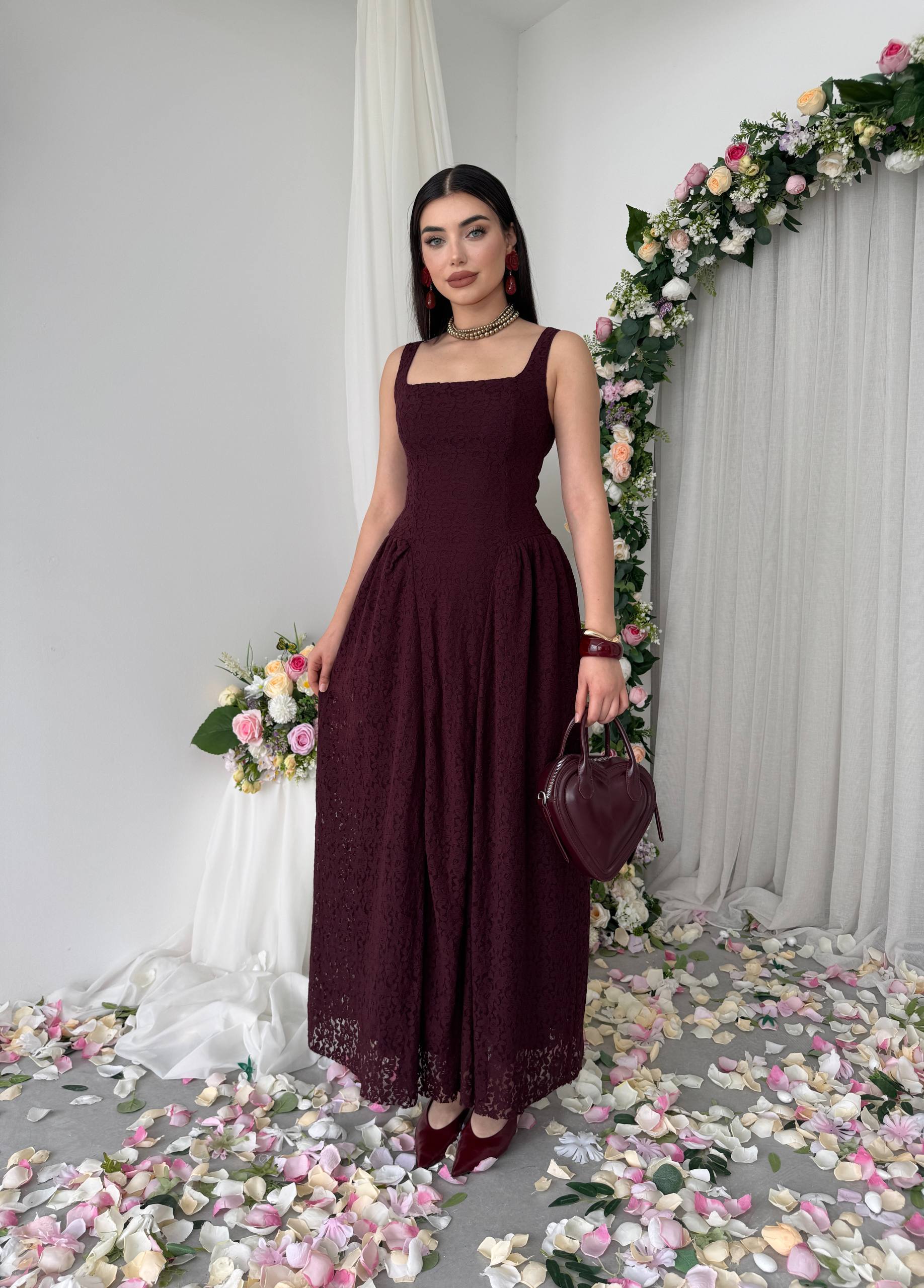Dantel Uzun Elbise