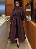 Kemerli Uzun Trençkot - Oversize Kadın Trench Coat