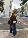 Çiçek İşlemeli Crop Sweatshirt - 4 Renk