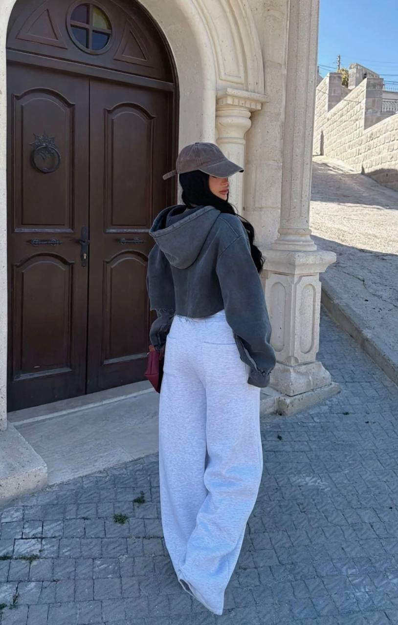 Compak Penye Şardonlu Eşofman Pantolonu