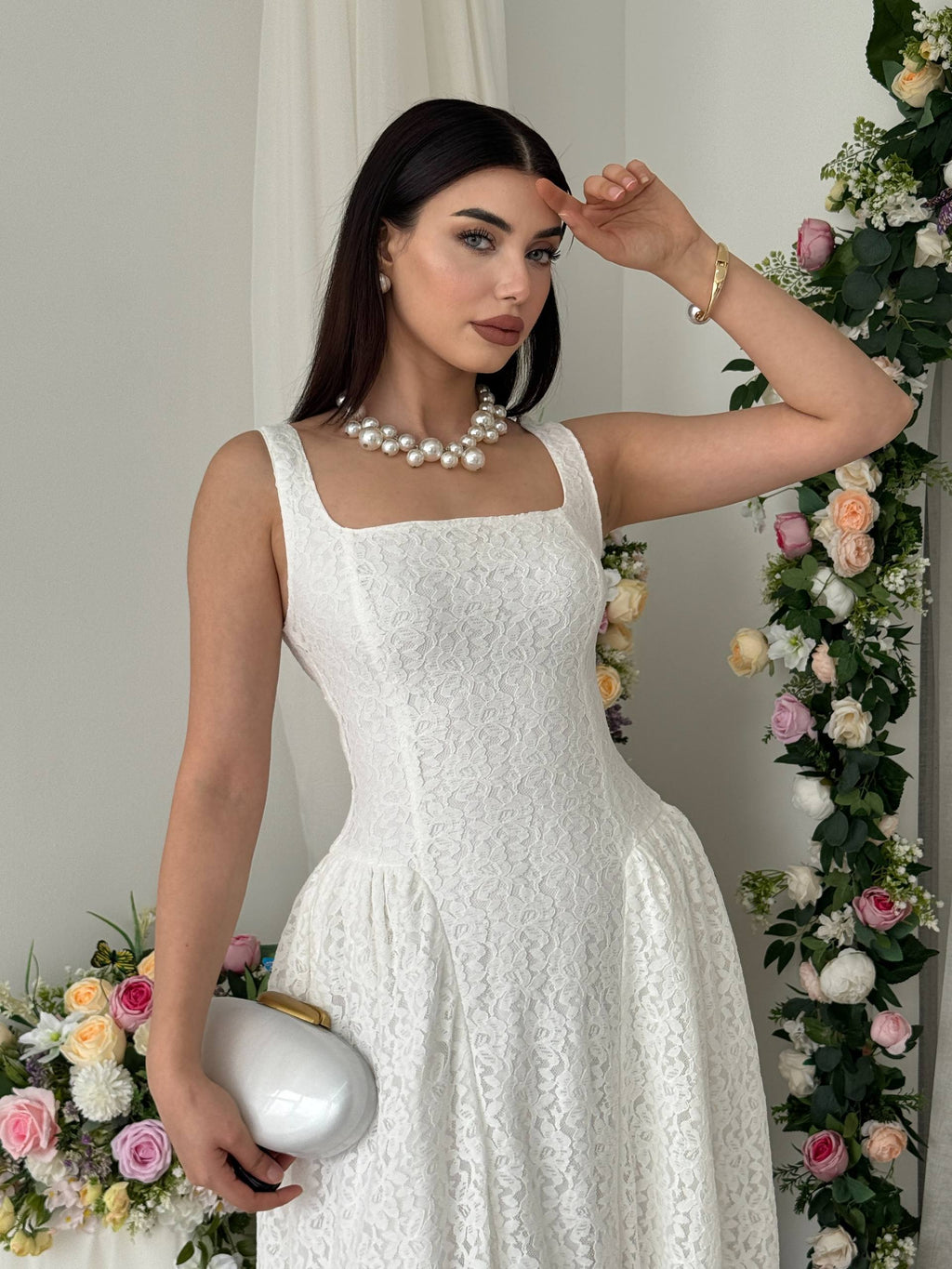 Dantel Uzun Elbise