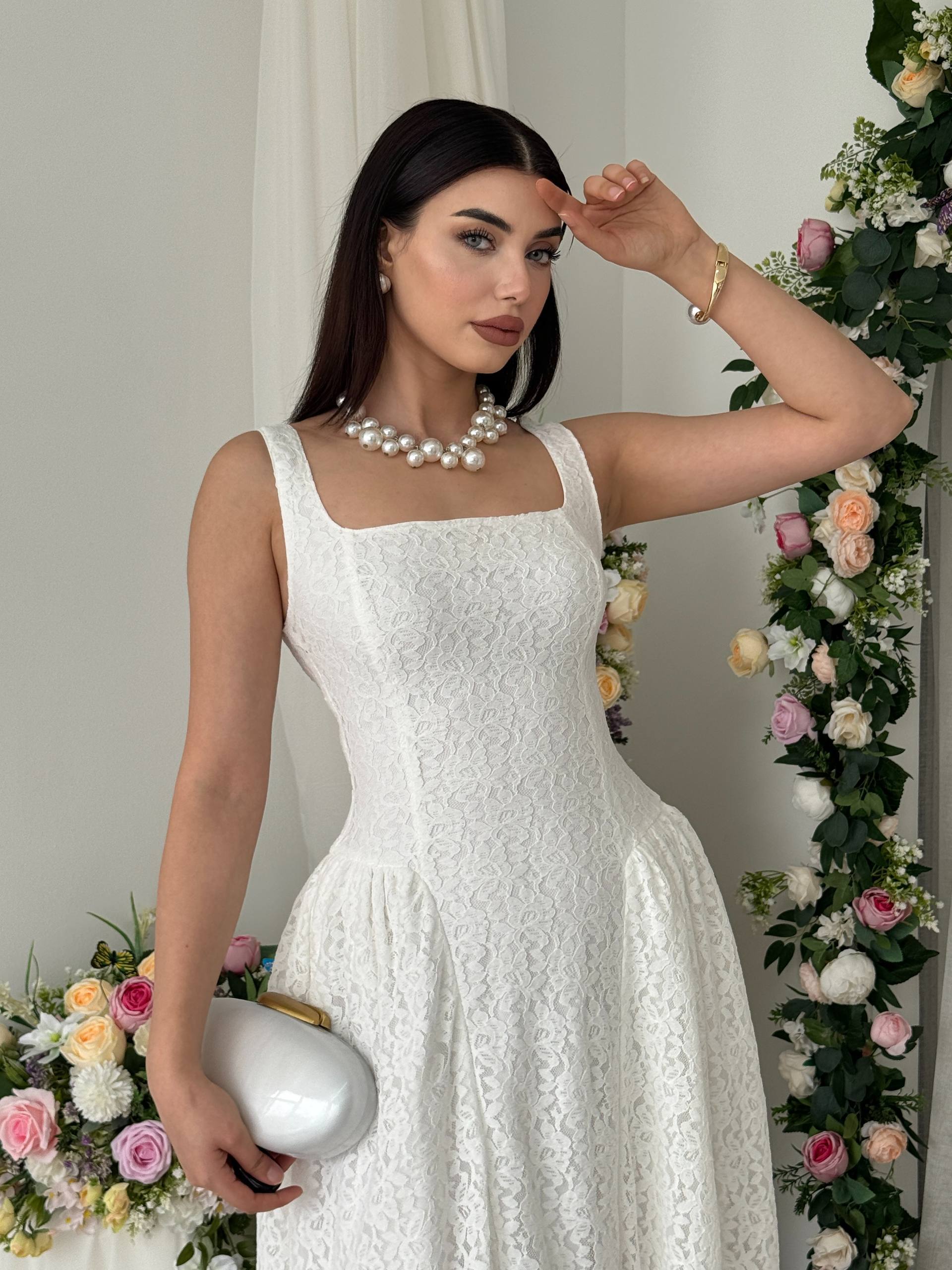 Dantel Uzun Elbise