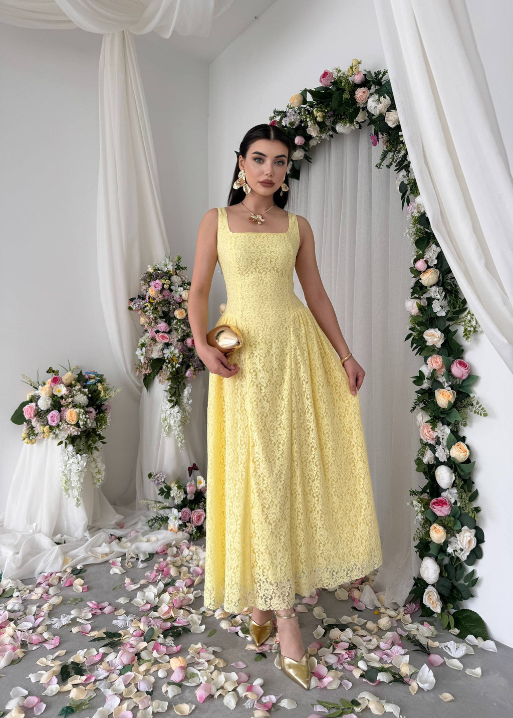 Dantel Uzun Elbise